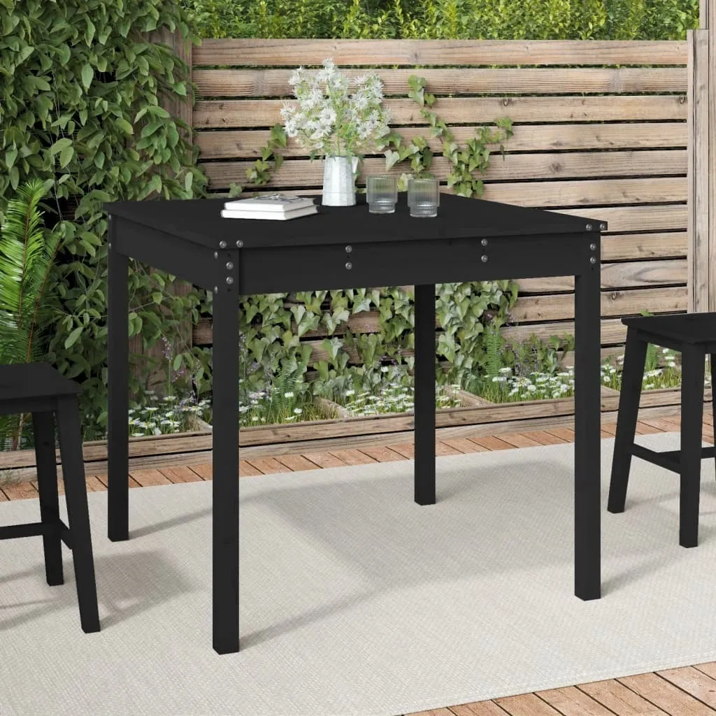 Tavolo Giardino 82,5x82,5 Maison Exclusive | Pino Massello Nero Outdoor