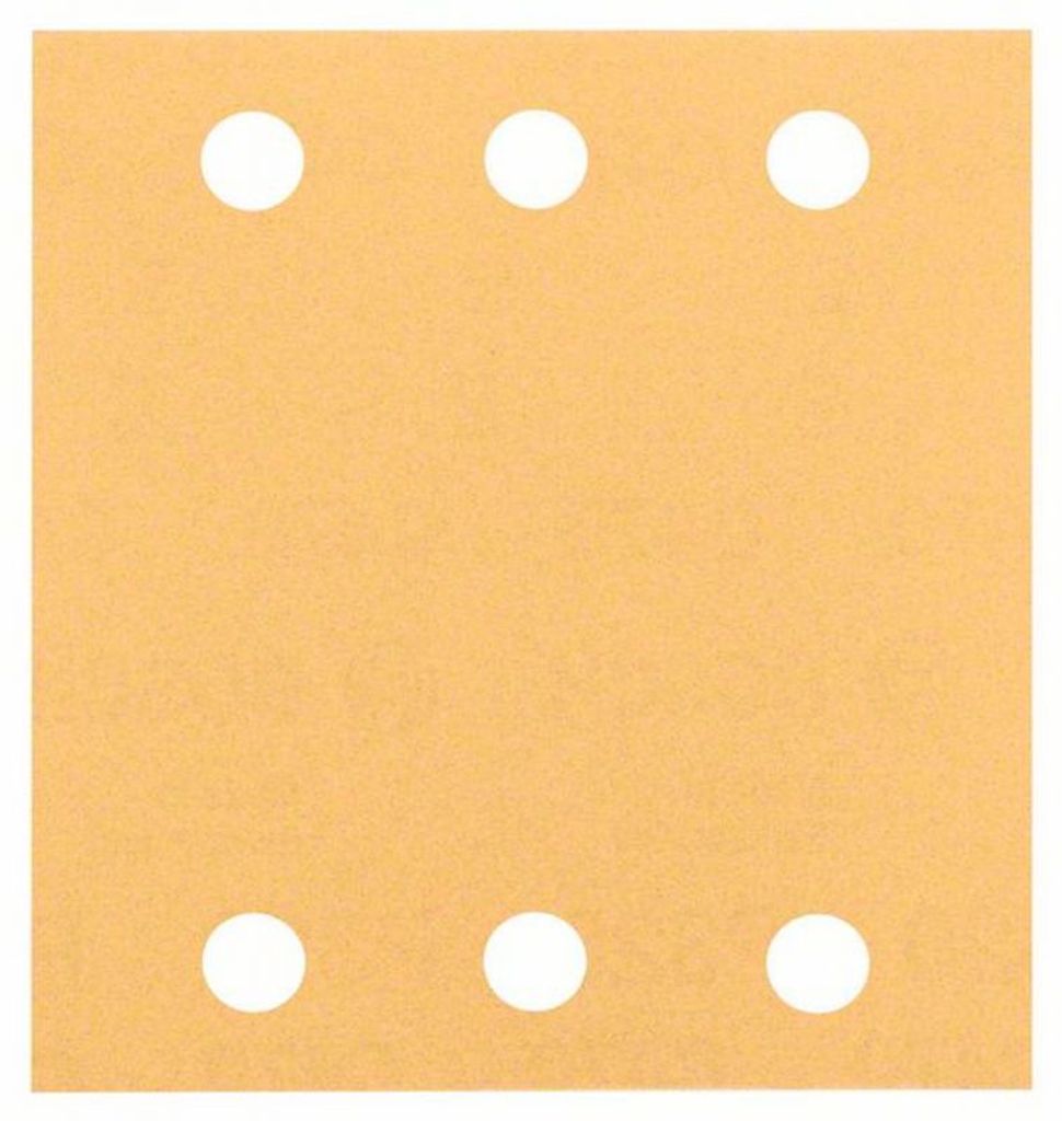 Bosch Schleifblatt C470, 115 x 107 mm, 80, 6 Löcher, Klett, 10er-Pack 2608607457