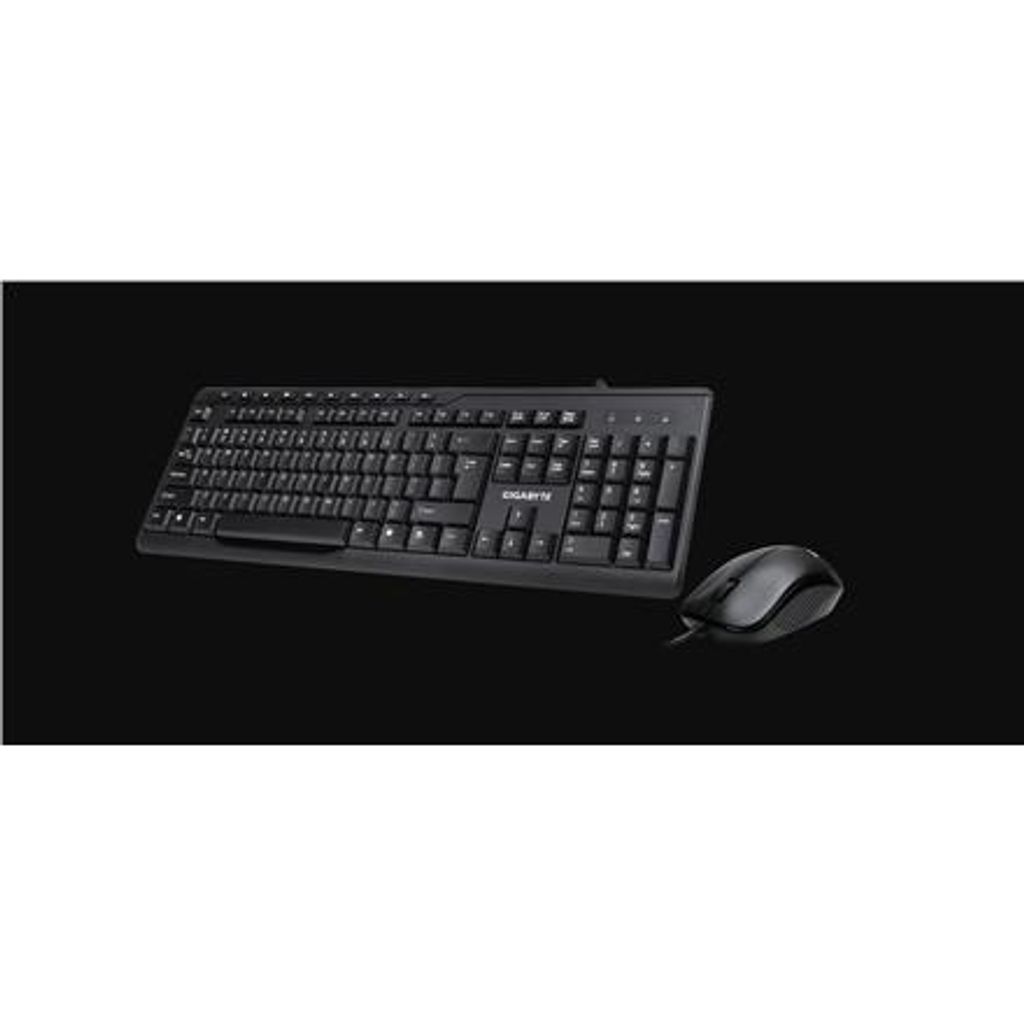 Gigabyte Multimedia Tastatur & Maus Set KM6300 Tastatur und Maus, Kabelgebunden, Tastaturlayout EN, Maus inklusive, USB, Schwarz