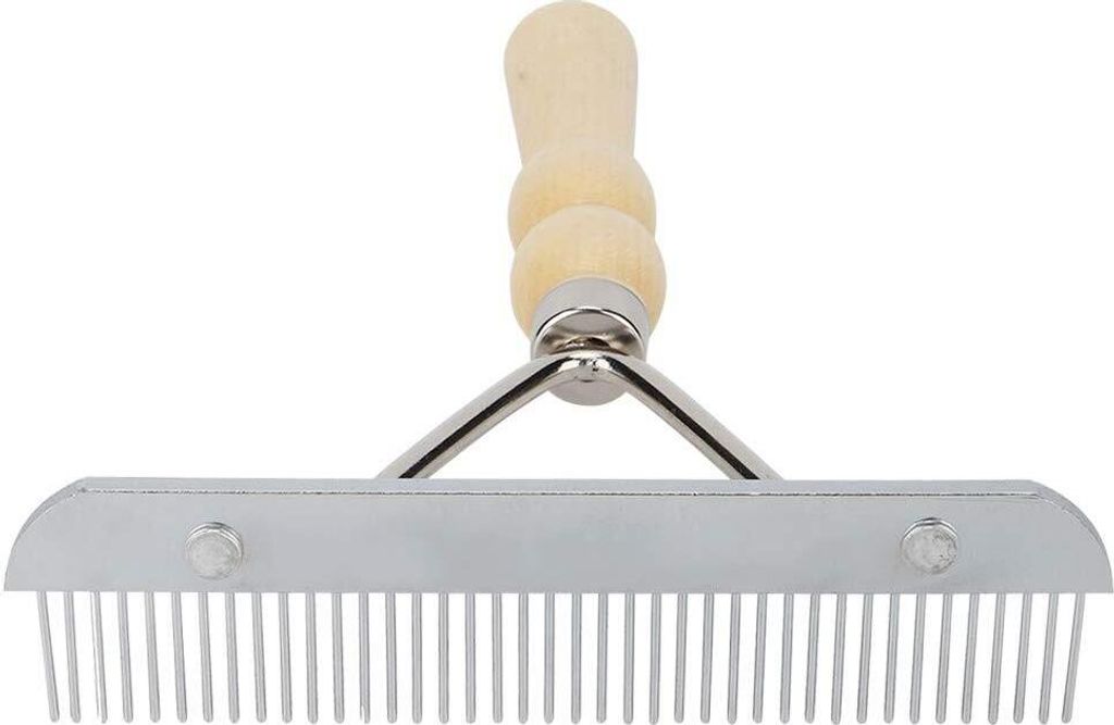 Hundebürste Katzenbürste Haustier Kamm Fellbürste Fellpflege Werkzeug Hundekamm mit Holzgriff für Hund Katze zum Entfernen von Matten und Verwi...