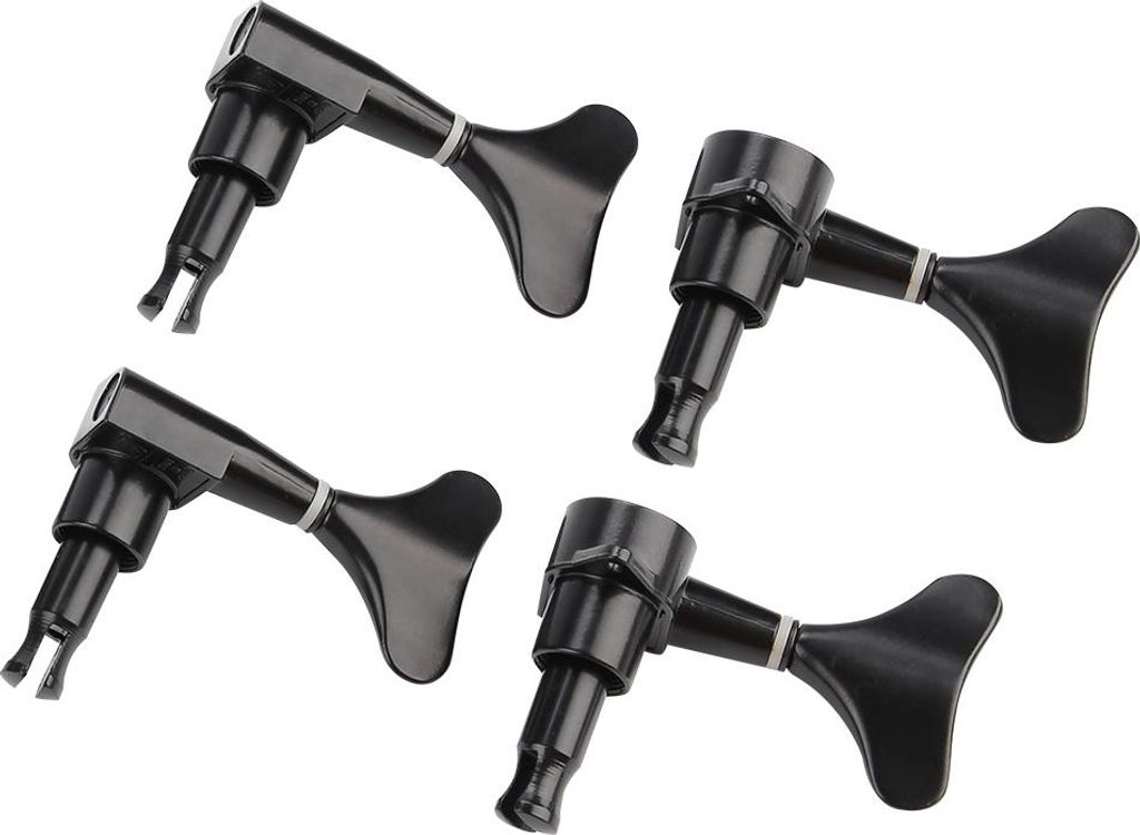 2L2R Fischschwanz geformt Taste versiegelt Bassgitarre Tuning Pegs Machine Heads (schwarz)