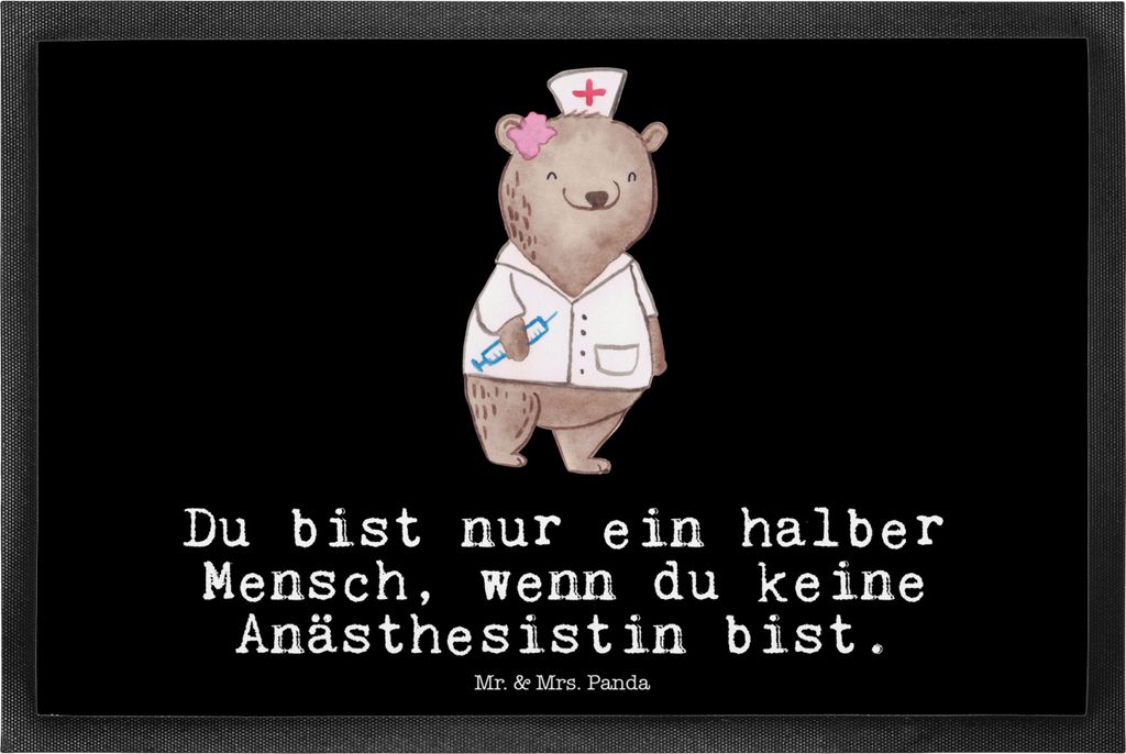 Mr. & Mrs. Panda fußmatte Anästhesistin Herz 40 x 60 cm - Produktbild 
