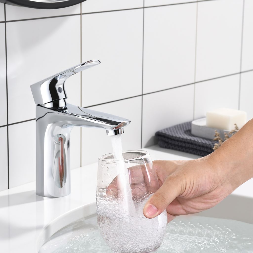 IR Sensor Waschtischarmatur Wasserhahn Waschtisch Mischbatterie Badarmatur WC DE 