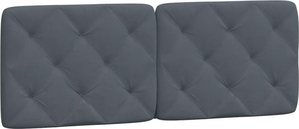 vidaXL Coussin de tête de lit gris foncé 120 cm velours Image du produit 