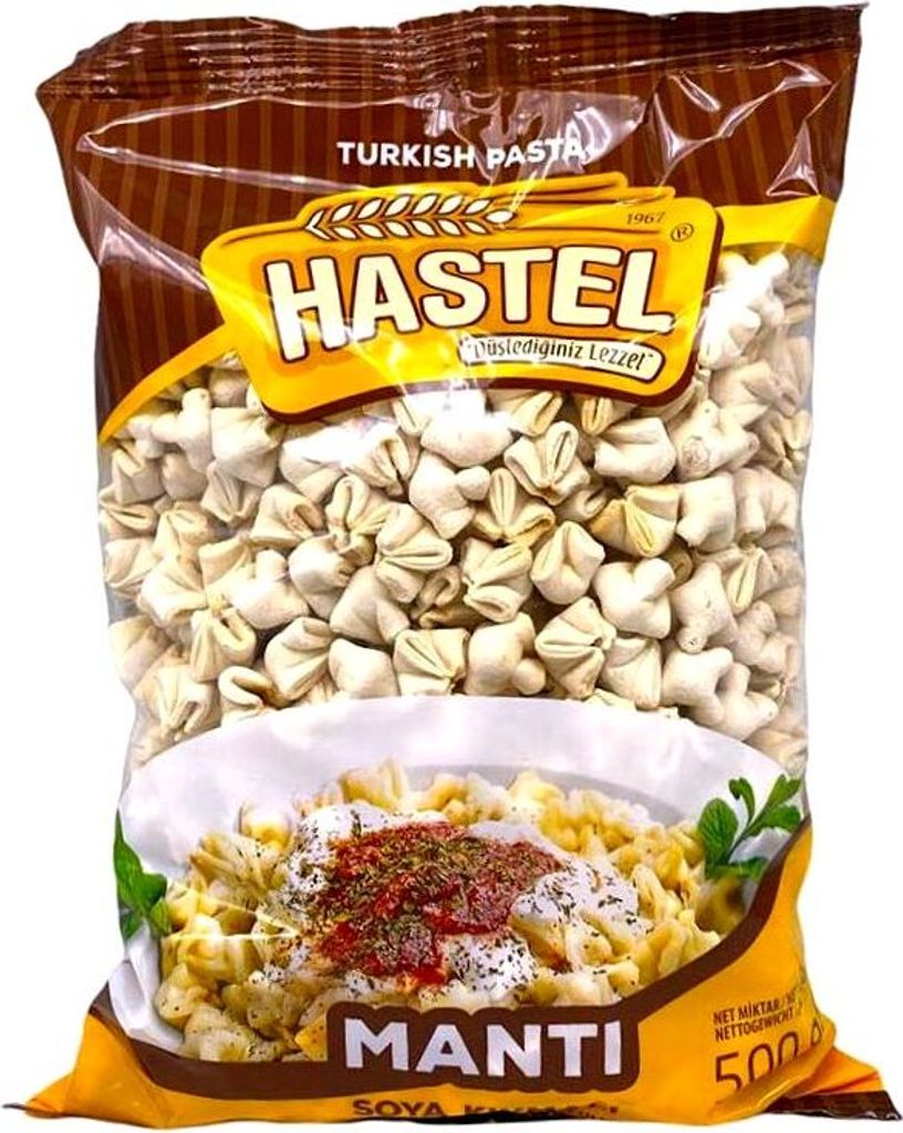 Hastel Manti - Türkische Teigtaschen mit Sojafüllung (500g) Produktbild 