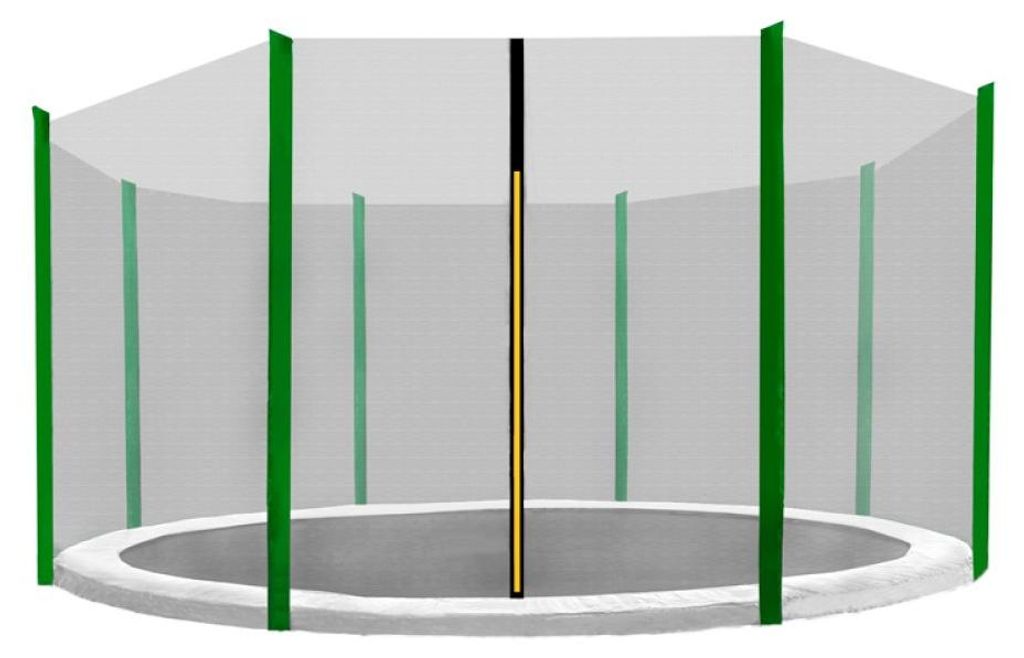 INLEA Outdoor Schutznetz für Trampolin PREMIUM Jump mit einem Gesamtdurchmesser von 366 cm für 8 Stangen - dunkelgrün
