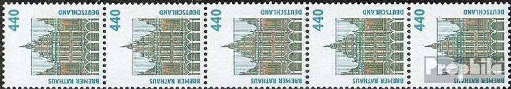 Briefmarken BRD (BR.Deutschland) 1997 Mi 1937A R Fünferstreifen postfrisch Sehenswürdigkeiten
