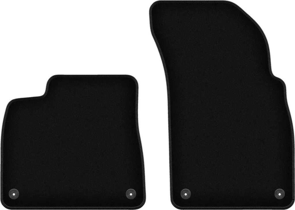 Set 2 Tappetini Anteriori Audi Q8 | Velluto Nero con Fissaggi Sicuri
