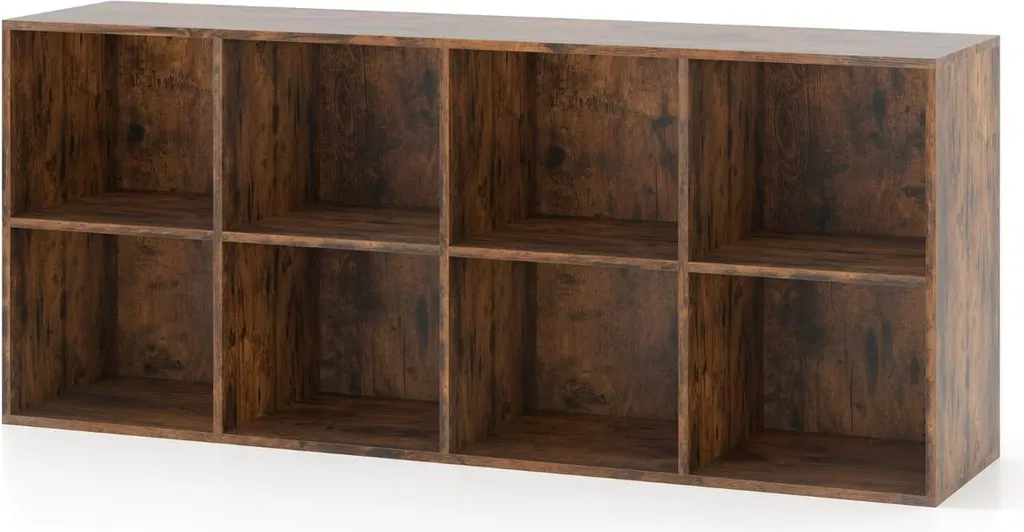 Libreria Montessori 8 Cubi per Bambini - Sicura e Robusta 121,5 cm
