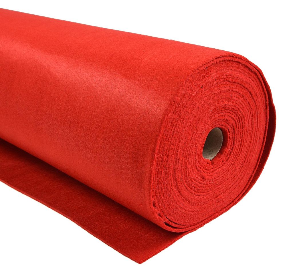 Bastelfilz 1m Meterware Filz 90cm x 3mm Dekofilz Taschenfilz Filzstoff rot