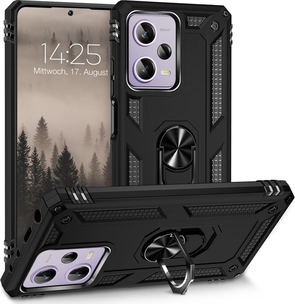 Armor Outdoor Handyhülle für Xiaomi Redmi Note 12 Pro 5G Handy Panzer Case Cover Schutzhülle Farbe: Schwarz