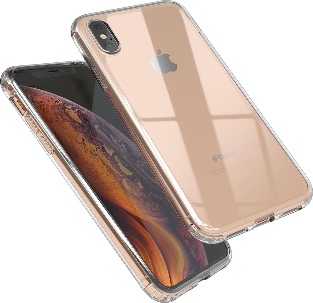 EAZY CASE Clear Hülle kompatibel mit Apple iPhone X / XS, Schutzhülle Silikon, dünnes Cover, Slimcover Handyhülle, Backcover Transparent