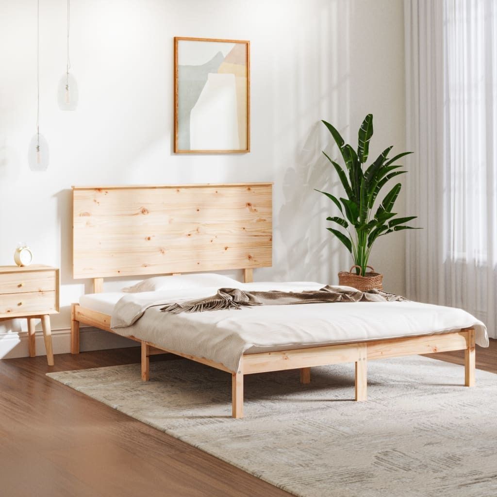 Maison Exclusive - Massivholzbett ohne Matratze 140x190 cm Kiefernholz