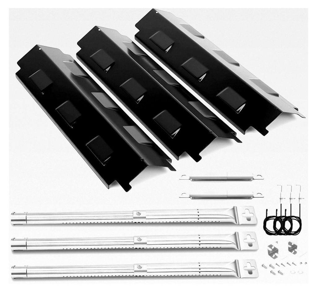 Ersatzteile für Charbroil, Barbecook Vanilla, Barbecook 300 Gasgrill, Tenneker TG4, 31-45cm Brenner, 37cm Brennerabdeckung und Crossover, Flammenv...