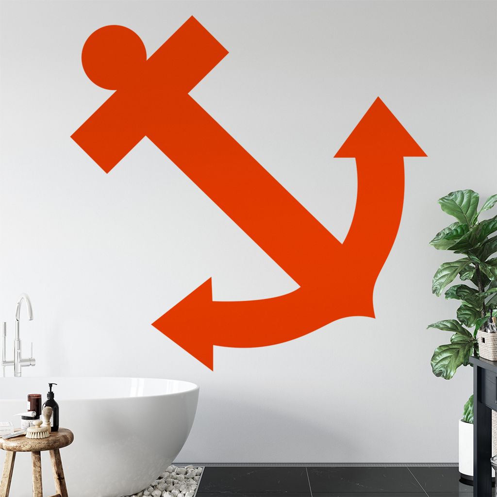 Anker Wandtattoo in 6 Größen - Wandaufkleber Wall Sticker - Dekoration, Küche, Wohnzimmer, Schlafzimmer, Badezimmer