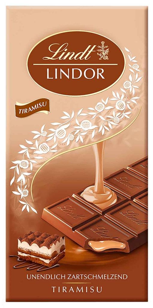 Lindt Lindor Tiramisu Vollmilch Tafel 100g Produktbild 