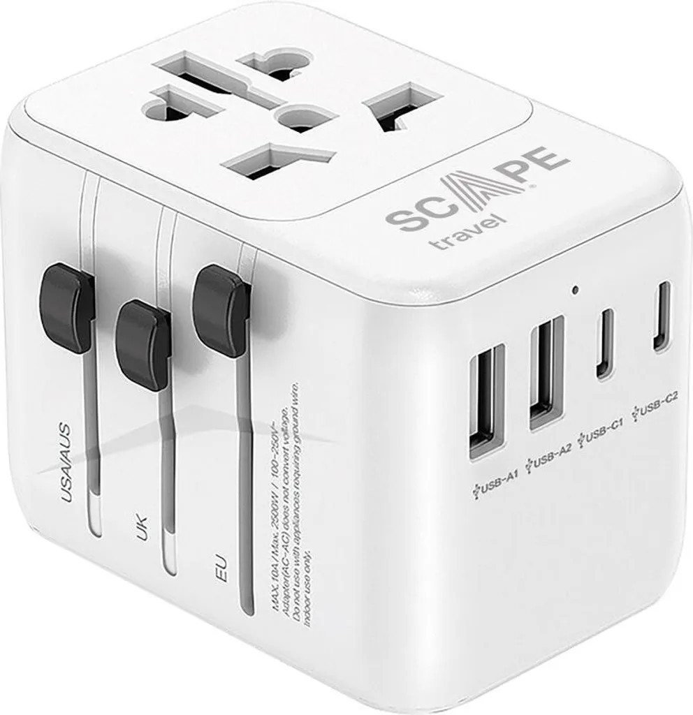Multipresa Scape Travel 621UC: Ordine e Sicurezza per Famiglie