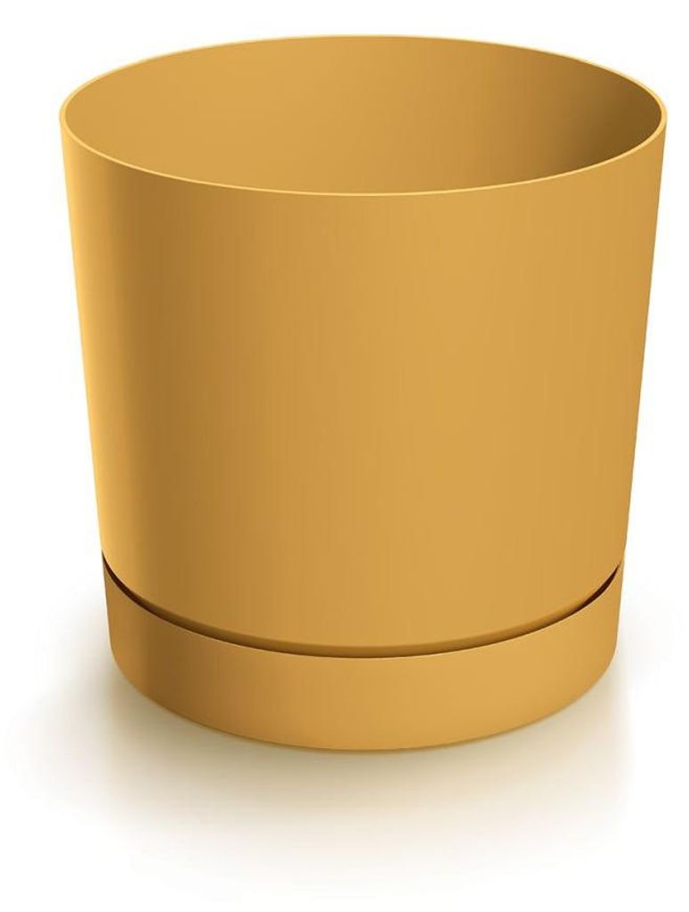 TUBO P Blumentopf mit Schale 39 cm - Farbe: Senf Produktbild 