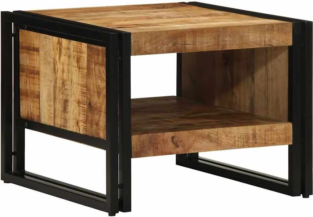 Tavolino Basso Cloris 50x50 Legno Massiccio Mango | Resistente e Pratico