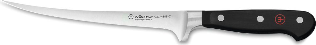WÜSTHOF Classic, Klingenlänge: 18cm, schwarz, Filiermesser, 1030103818