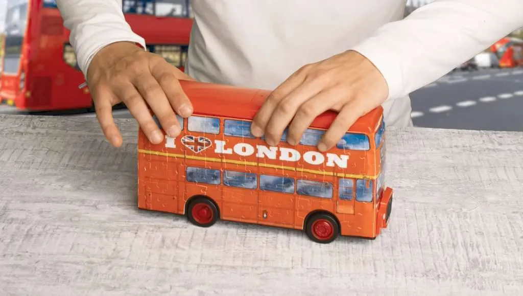 Jeu de Construction Puzzle 3D London Bus - Activité Créative dès 10 Ans