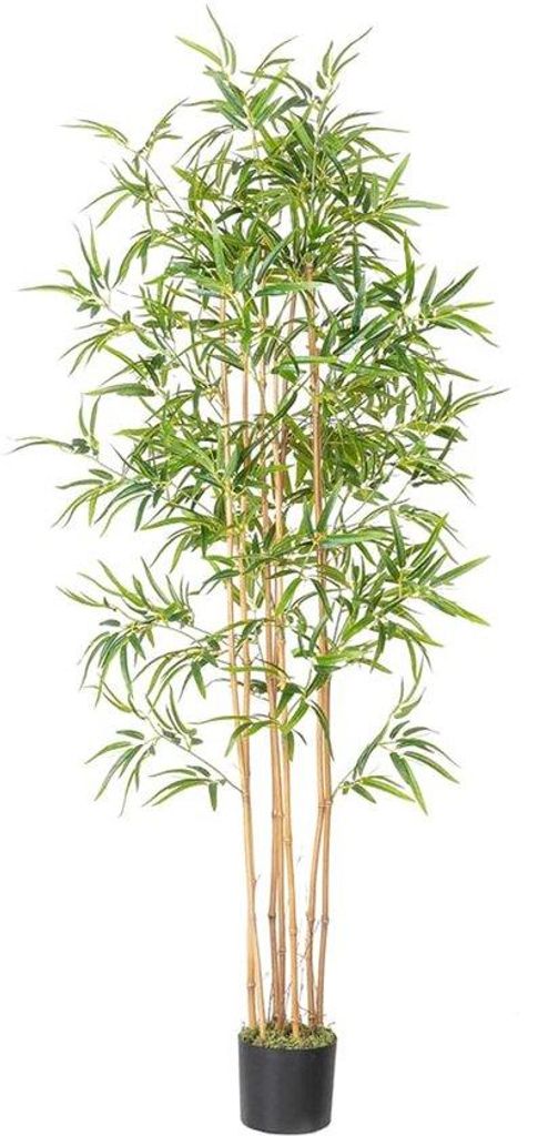Kunstbaum 180cm, 7 Stämme, Naturhölzer, Wohnzimmer Schlafzimmer Büro Dekoration