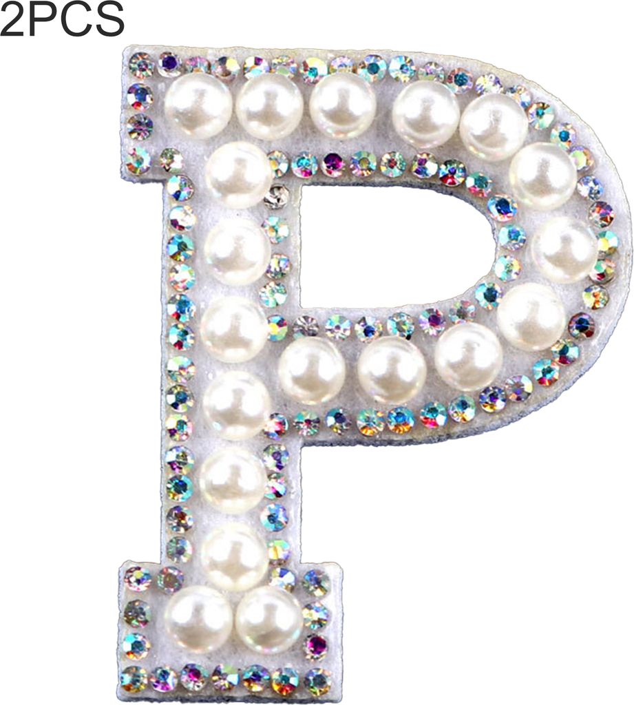2pcs DIY Handmade Patch Decor Stoff entzückender englischer Buchstabenformplatternaufkleber für Tasche-P