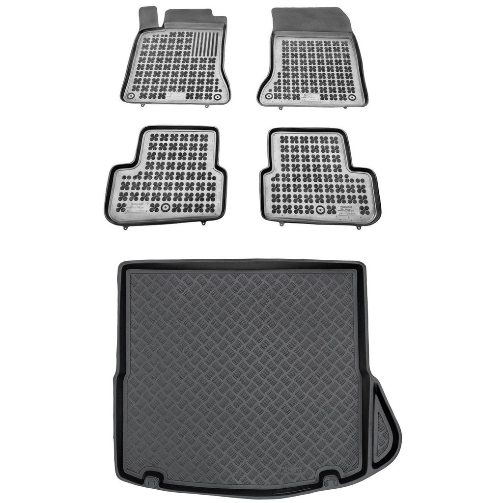 Gummifußmatten Set, Kofferraummatte für Mercedes CLA I C117 2013-2019