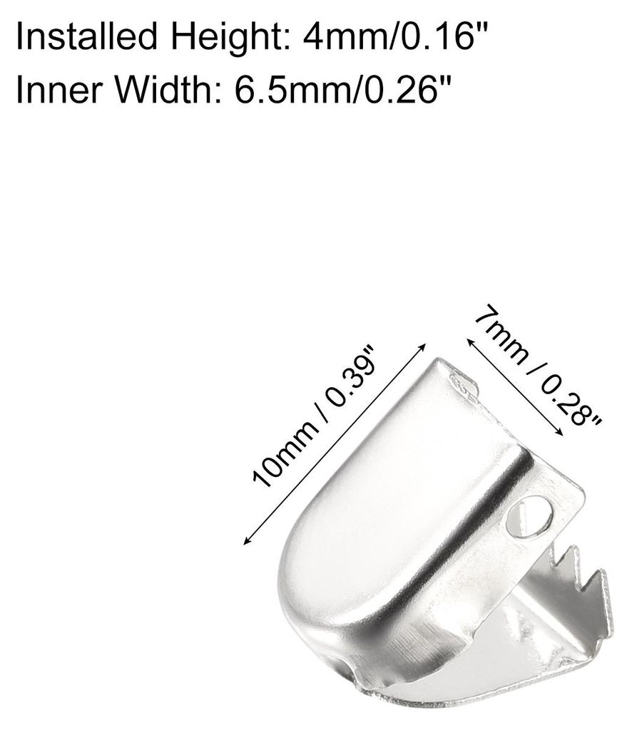 30 Stk. Schnš¹rsenkel Ende Klipps 10x7mm Edelstahl gl?nzend Typ, Silberton