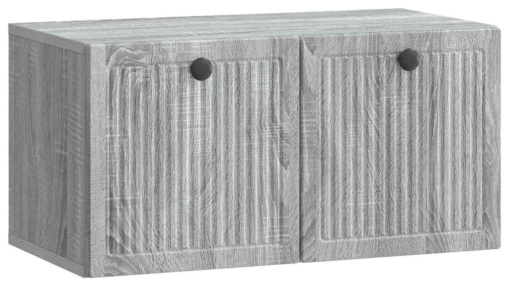 vidaXL Wandmontierter TV-Schrank Graues Sonoma 59,5 x 31 x 30 cm