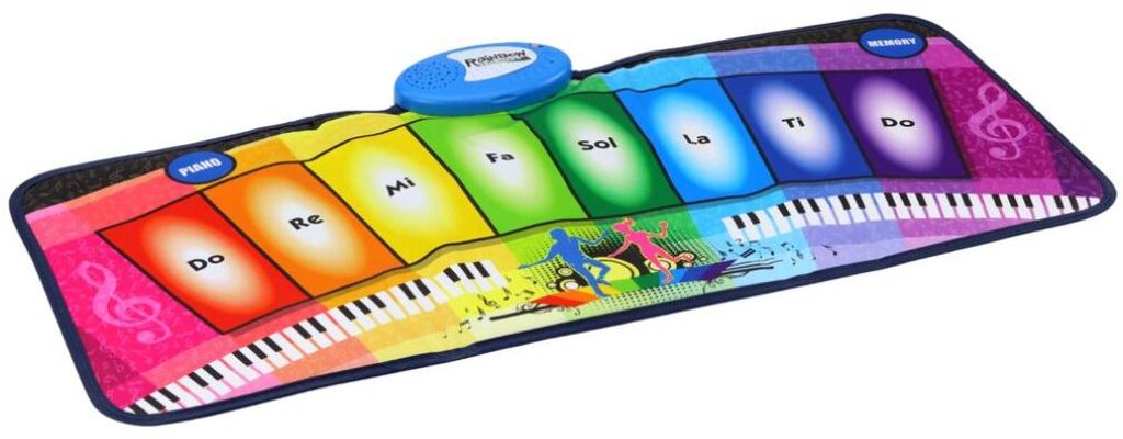 LEAN Toys 19885 Musikalische Tanz-Lernmatte, Regenbogenklavier