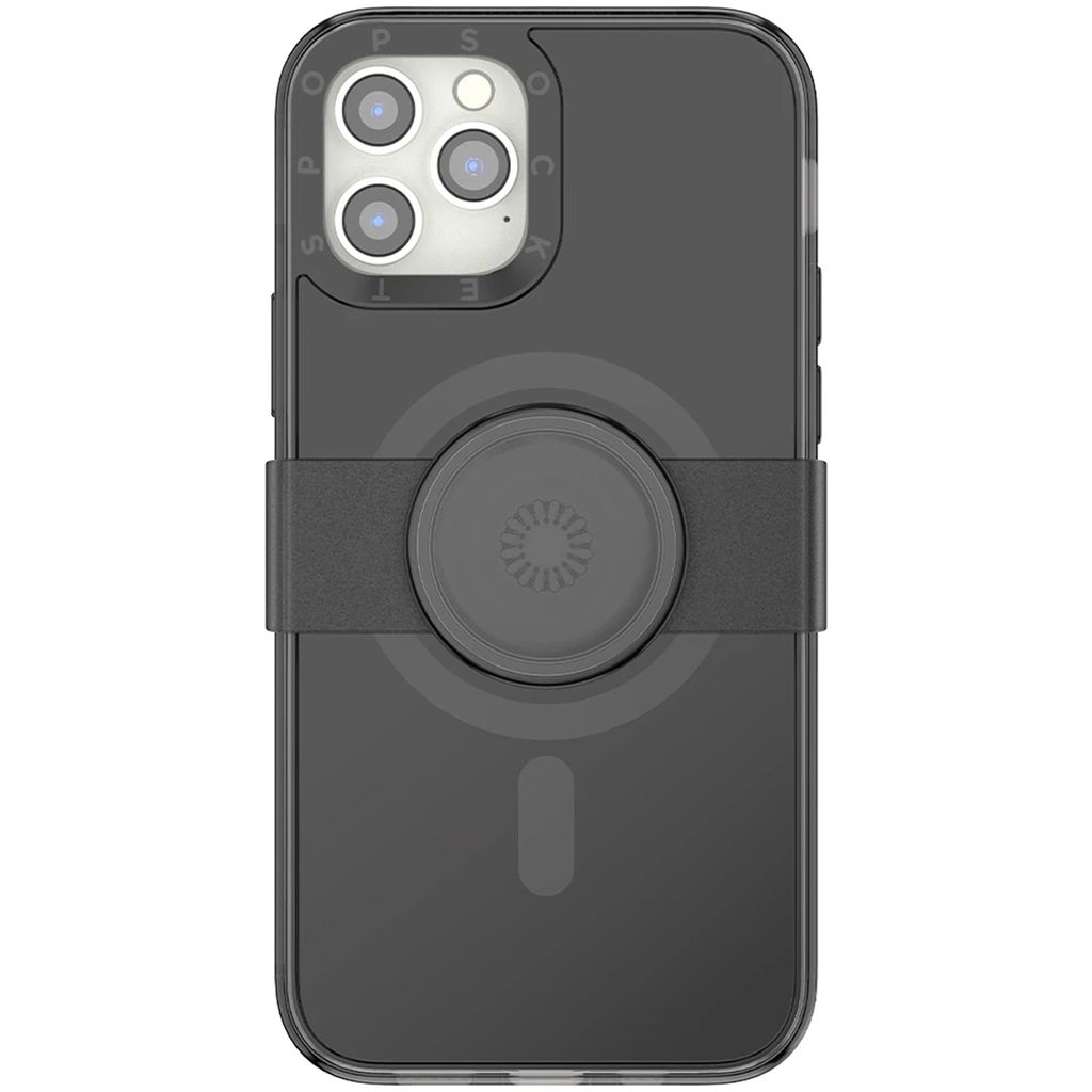 PopSockets - Apple iPhone 12,Apple iPhone 12 Pro Hülle - Kunststoff - PopSockets Backcover - Schwarz - Fingerhalter fürs Handy