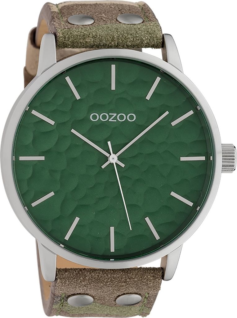 Oozoo Armbanduhr camouflage grün Leder Timepieces Herren Produktbild 