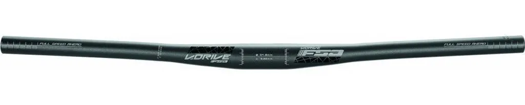 Guidon plat FSA V-Drive 31,8 x 740 mm noir en alliage pour VTT Cross-Country