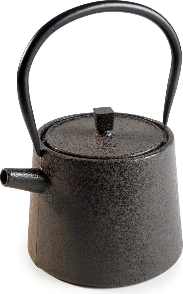 Théière japonaise en fonte émaillée noire Ibili pour infusion vrac