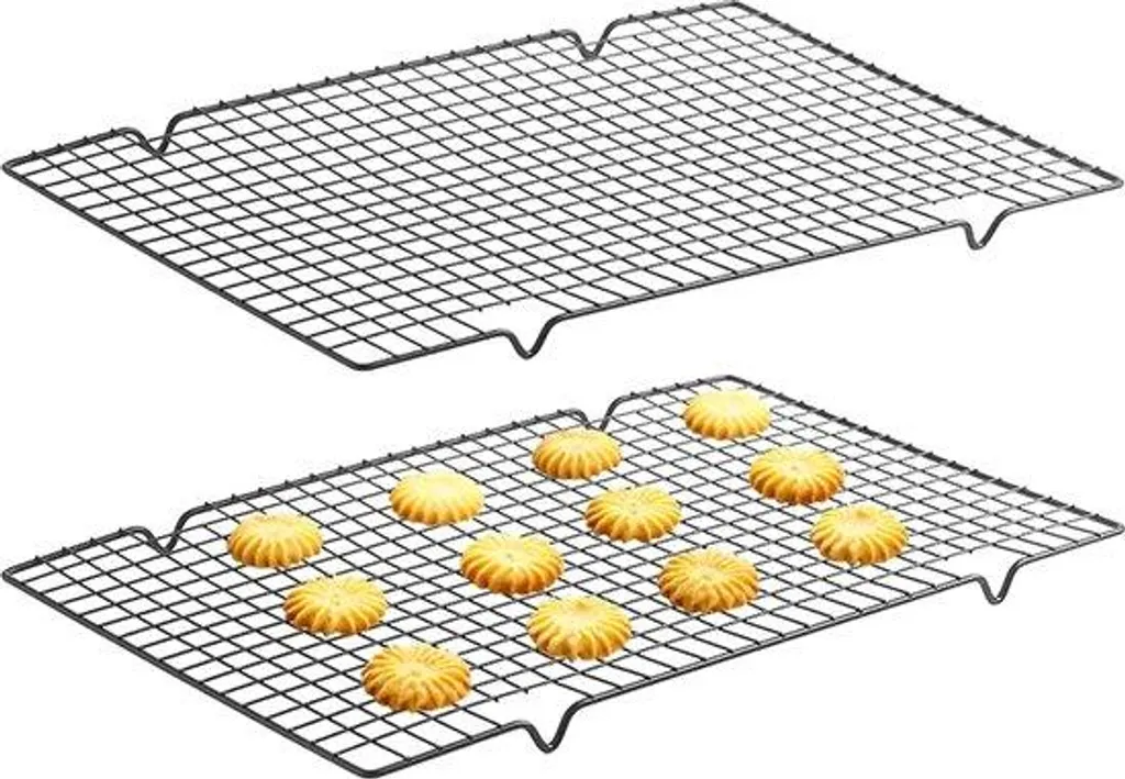 Grille de refroidissement inox - Lot de 2 grandes plaques 40 x 25 cm