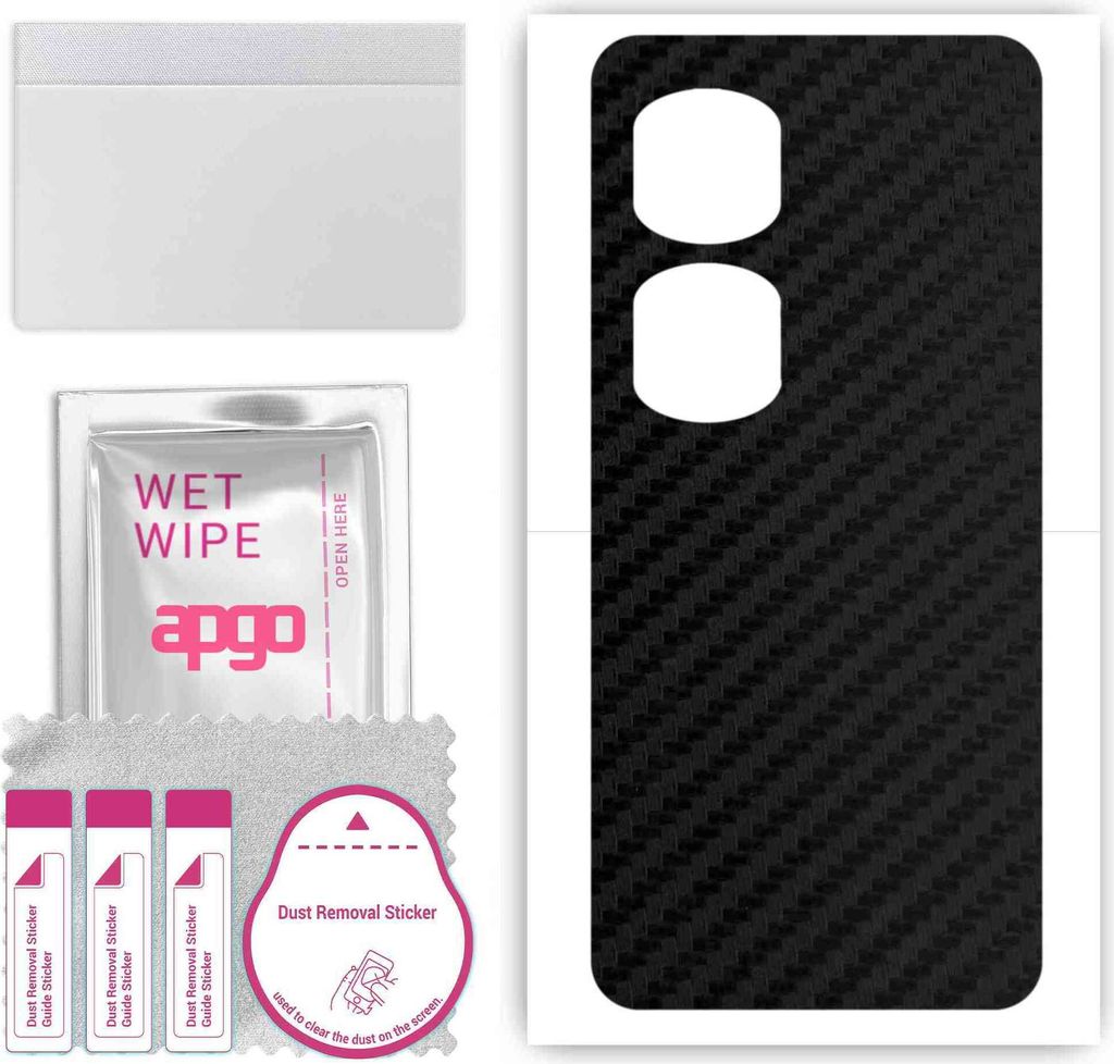 apgo Rückseite Schutzfolie, Skin, kompatibel mit Honor 90 Pro, Hinten Displayschutzfolie aus Vinylfolie, kratzfest, einfache Montage - Schwarzer K...