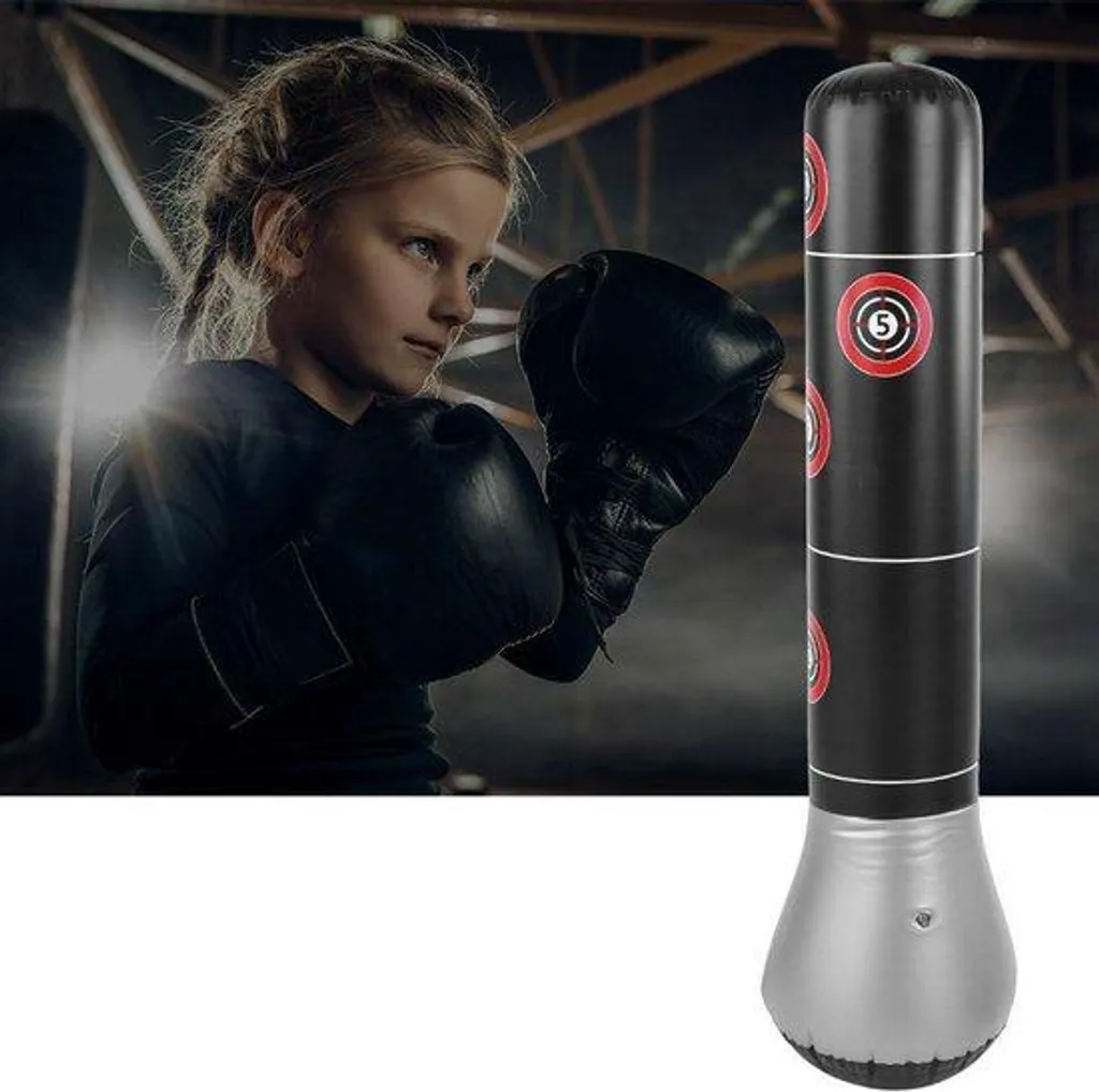 Sac de Frappe sur Pied pour Entraînement Boxe - Punching Bag Fitness Maison
