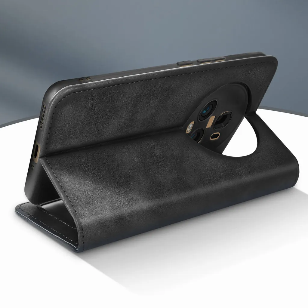 Cover Honor Magic 5 Pro Business - Portafoglio in Pelle e Stand Nero - 4