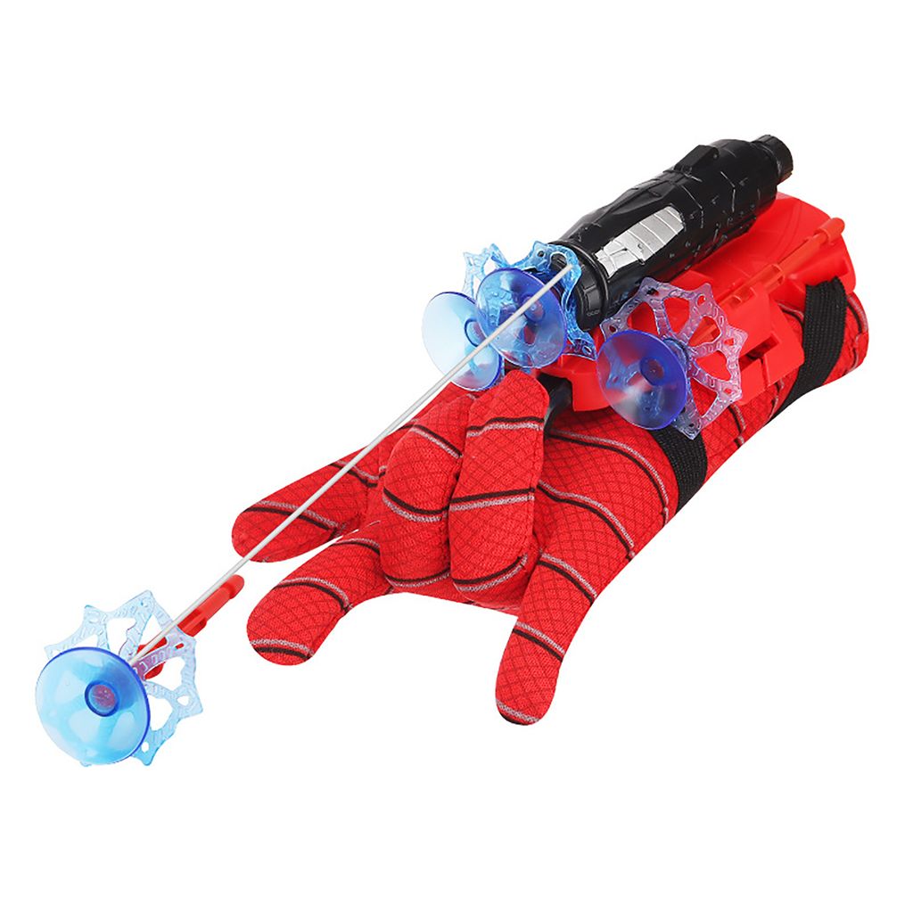 Handschuhe Spider Man Spinnennetzwerfer für Kinder und Erwachsene - Pfeilwerfer mit Saugnäpfen - Kostüm Cosplay für Halloween