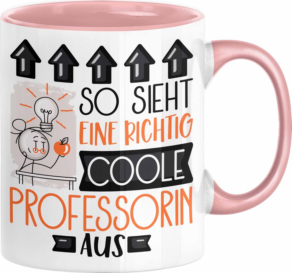 Professorin Geschenk Tasse Geschenkidee für Professorin Geburtstag Weihnachten Spruch So Sieht Eine Richtig Coole Professorin Aus Kaffee-Becher (R...