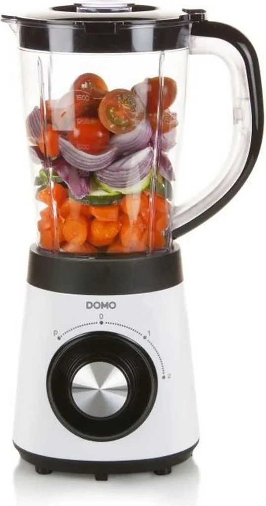 Blender Domo DO9203BL Mixeur de Table 1.5L 500W Pulse Noir et Blanc
