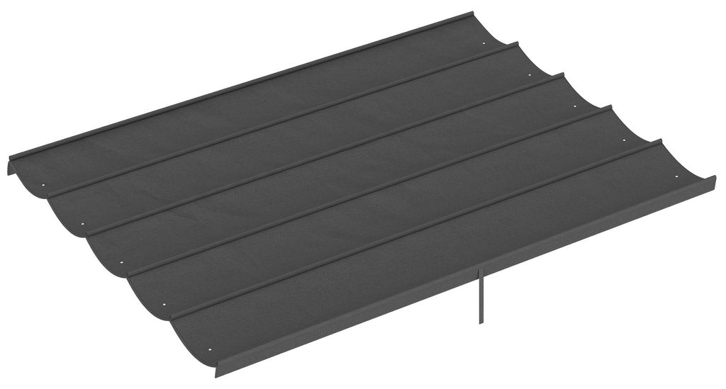 Dachplane fš¹r ausziehbare Pergola/Markise 4 x 3 m - nur Plane 350 x 260 cm, dunkelgrau