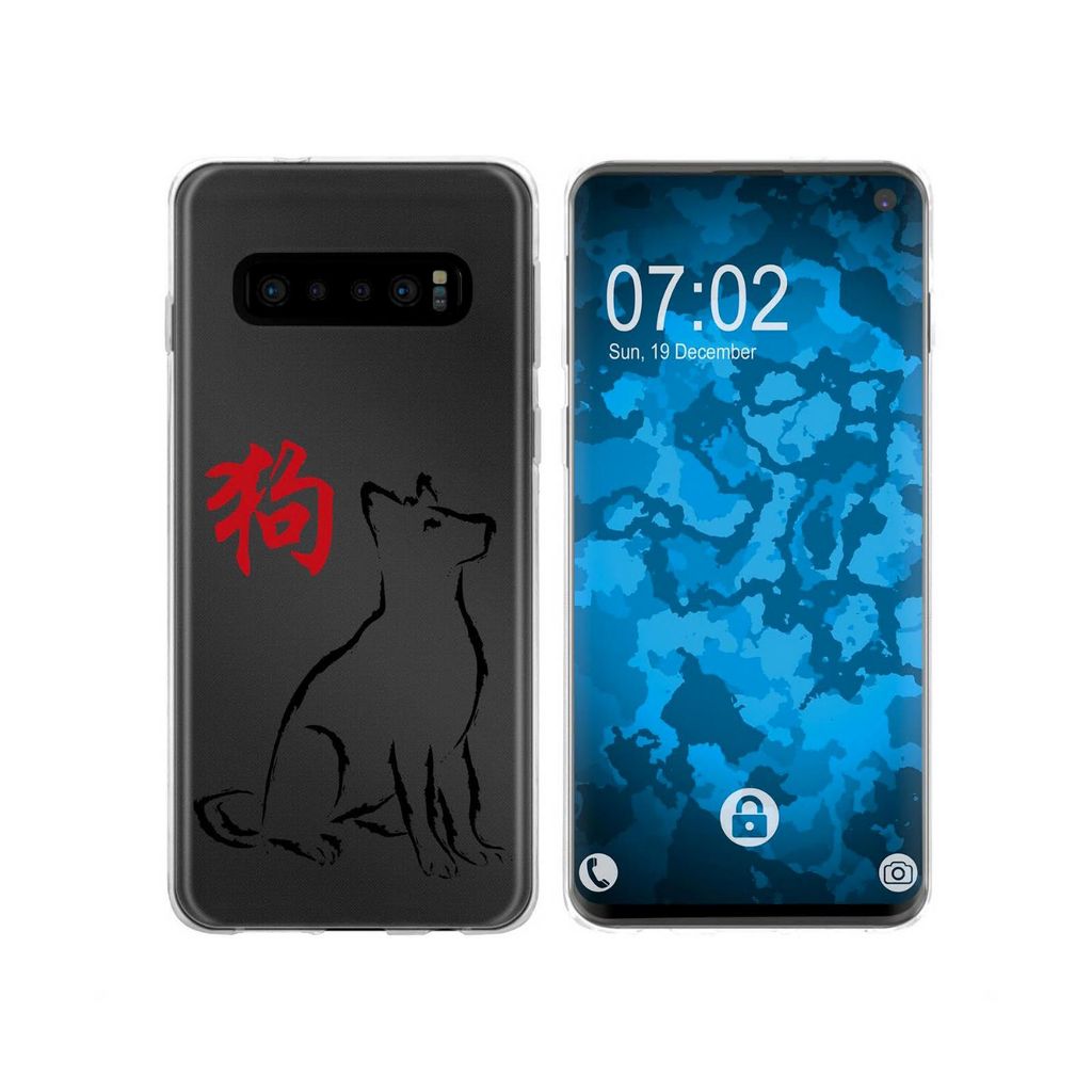 PhoneNatic Case kompatibel mit Samsung Galaxy S10 Silikon-Hülle Tierkreis Chinesisch M11