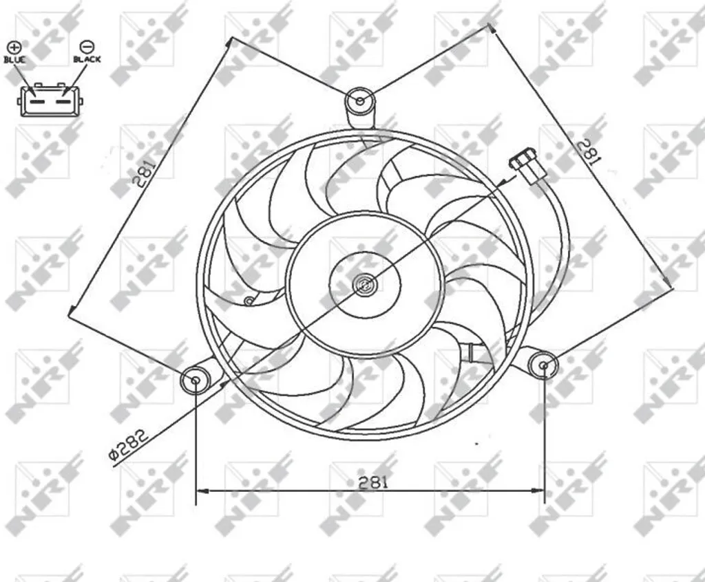 Ventilateur radiateur contre la surchauffe VW T4 - NRF 47745 701121206C