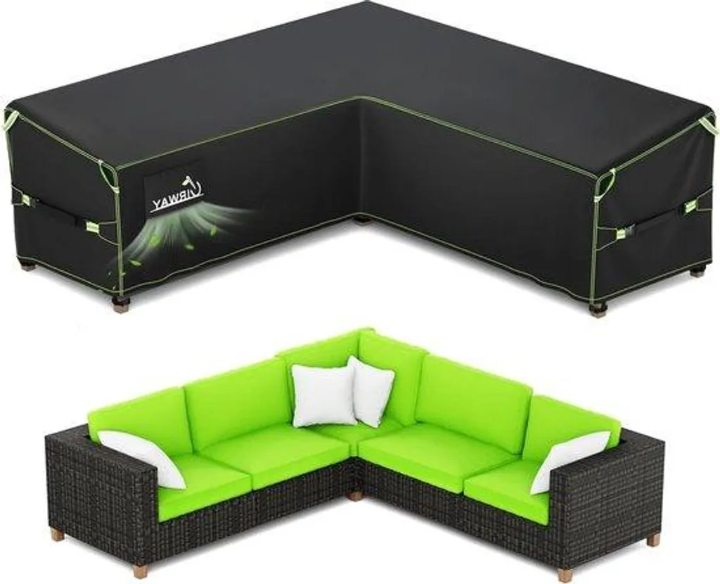 Housse jardin indéchirable 255x255x87 cm bâche Oxford 420D contre le vent