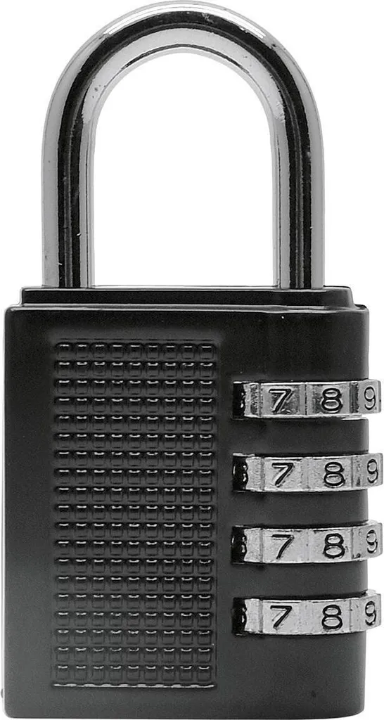 Cadenas sans clé à code 4 chiffres, solution anti-perte Easy Work noir - 4