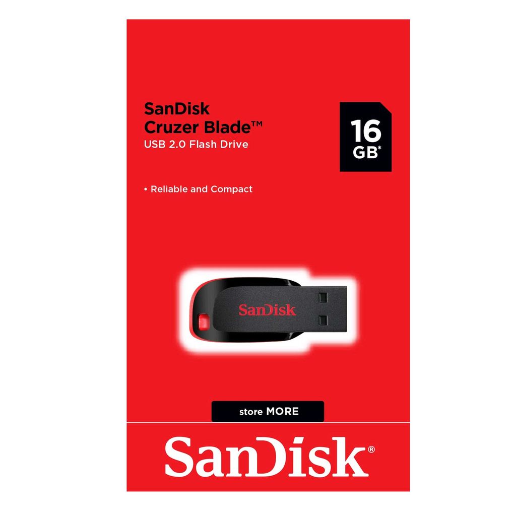 Sandisk Cruzer Blade, 16GB, 16 GB, USB 2.0 Produktbild 