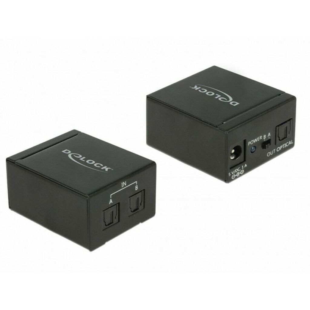 DELOCK TOSLINK Switch 2 x TOSLINK in zu 1 x TOSLINK out