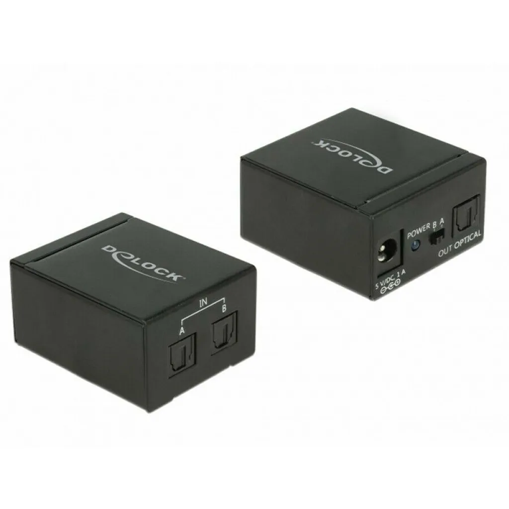 Switch Audio Numérique Toslink DeLOCK pour 2 Sources Optiques S/PDIF - 2